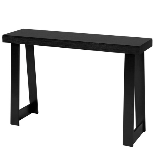 Black 46.5" Narrow Console Table – Modern Minimalist Entryway Sofa Table with A-Frame Legs